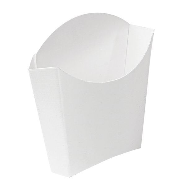 Garcia de pou CAJETILLAS FRITAS STANDARD 'THEPACK' 135 G 230 G/M2 13x8x13 5 CM BLANCO CARTÓN ONDULADO NANO-MICRO (1200 UNID.)