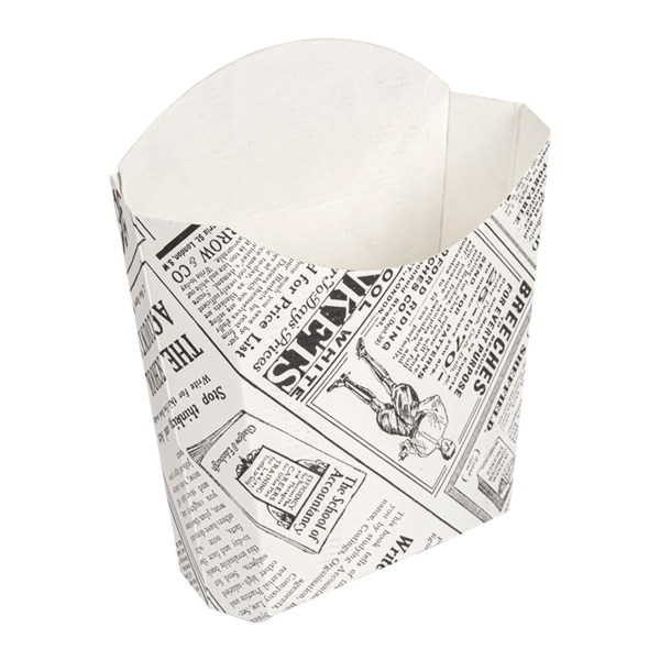 Garcia De Pou CAJETILLAS FRITAS STANDARD 'THEPACK TIMES' 135 G 230 G/M2 13x8x13 5 CM BLANCO CARTÓN ONDULADO NANO-MICRO (1200 UNID.)