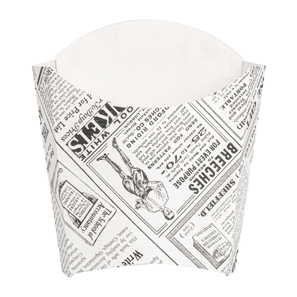 Garcia De Pou CAJETILLAS FRITAS STANDARD 'THEPACK TIMES' 135 G 230 G/M2 13x8x13 5 CM BLANCO CARTÓN ONDULADO NANO-MICRO (1200 UNID.)