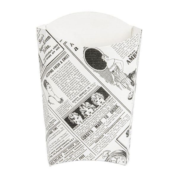 Garcia De Pou CAJETILLAS FRITAS 'THEPACK TIMES' 190 G 230 G/M2 14 5x9 5x18 CM BLANCO CARTÓN ONDULADO NANO-MICRO (1200 UNID.)