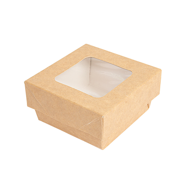 Garcia de pou CAJITAS+TAPAS CON VENTANA 200 ML - 6 6 oz 270 + 15 PE G/M2 7x7x4 CM MARRÓN CARTONCILLO (250 UNID.)