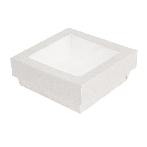 Garcia de pou CAJITAS+TAPAS CON VENTANA 350 ML - 11 6 oz 300 + 15 PE G/M2 10x10x4 CM BLANCO CARTONCILLO (250 UNID.)