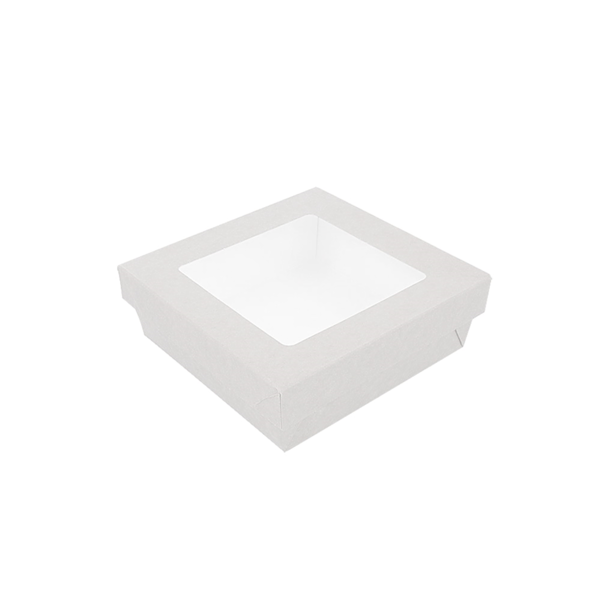 Garcia de pou CAJITAS+TAPAS CON VENTANA 'THEPACK' 750 ML 230 G/M2 + 12PP +OPP 14x14x5 CM BLANCO CARTÓN ONDULADO NANO-MICRO (250 UNID.)