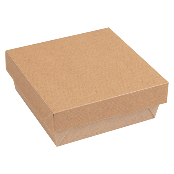 Garcia De Pou CAJITAS+TAPAS MICROONDABLES 'THEPACK' 500 ML 220 G/M2 + 12PP 12x12x5 CM NATURAL CARTÓN ONDULADO NANO-MICRO (250 UNID.)