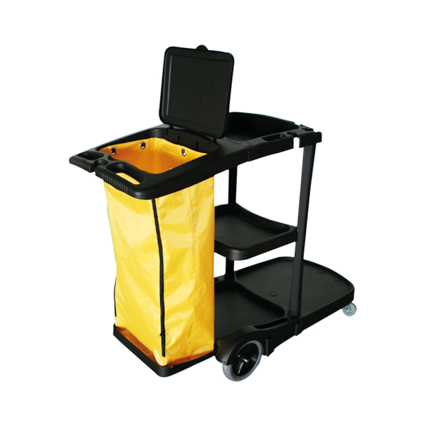 Garcia de pou CARRO LIMPIEZA + BOLSA VINILO 100 L 110x52x98 CM NEGRO PLÁSTICO (1 UNID.)
