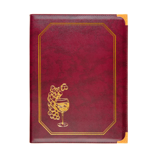 Garcia De Pou CARTA DE VINOS 8 FUNDAS DIN-A4 25 5x33 CM BURDEOS PVC (1 UNID.)