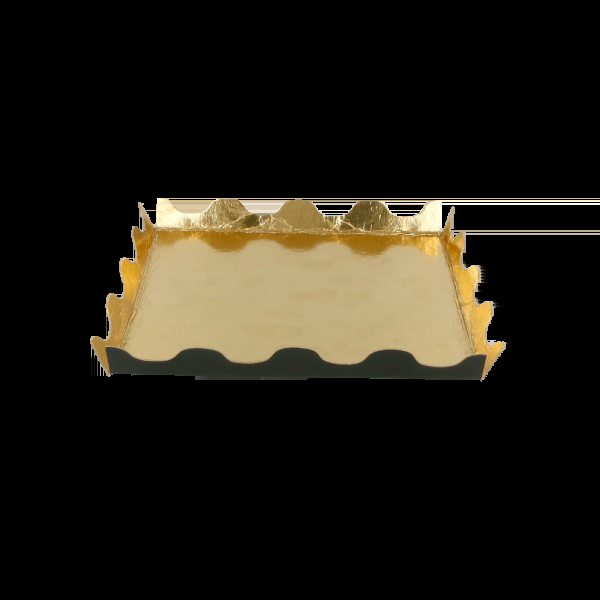 Garcia de pou CARTONES PASTELERÍA DOBLE CARA 750 G/M2 21x21+1/2 CM ORO/NEGRO CARTÓN (50 UNID.)