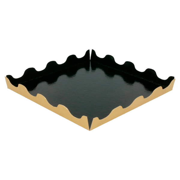 Garcia De Pou CARTONES PASTELERÍA DOBLE CARA 750 G/M2 24x24+1/2 CM ORO/NEGRO CARTÓN (50 UNID.)