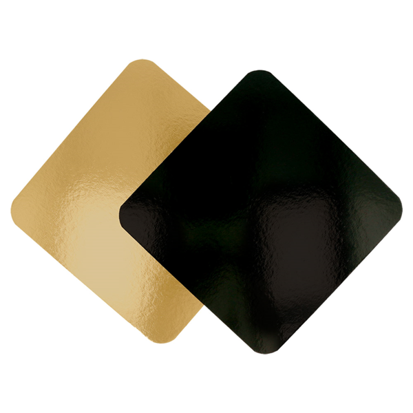 Garcia De Pou CARTONES PASTELERÍA DOBLE CARA 950 G/M2 32x32 CM ORO/NEGRO CARTÓN (50 UNID.)