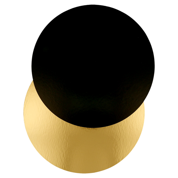 Garcia De Pou CARTONES PASTELERÍA DOBLE CARA 950 G/M2 Ø 22 CM ORO/NEGRO CARTÓN (100 UNID.)