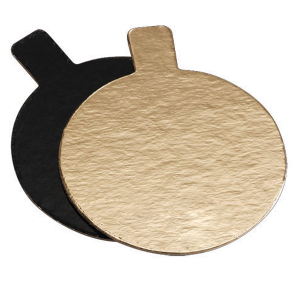 Garcia de pou CARTONES PASTELERÍA DOBLE CARA 950 G/M2 Ø 8 CM ORO/NEGRO CARTÓN (250 UNID.)