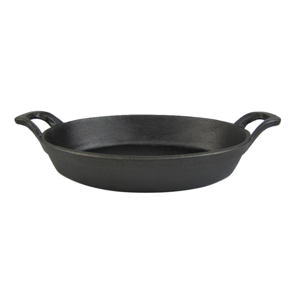Garcia de pou CAZUELA OVAL 1000 ML 24(30)x17x4 6 CM NEGRO HIERRO (8 UNID.)