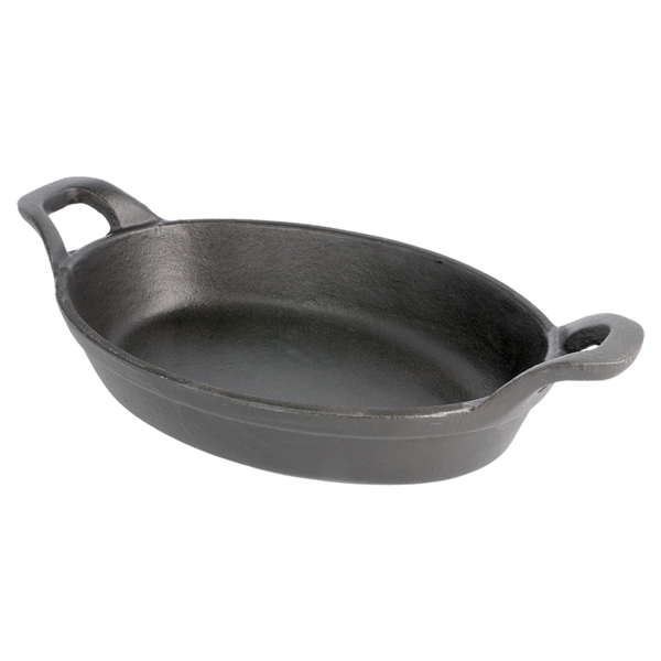 Garcia De Pou CAZUELA OVAL 720 Ml 21 5(27 5)x15x4 5 CM NEGRO HIERRO (8 UNID.)