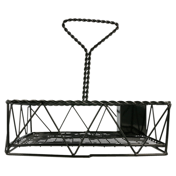 Garcia De Pou CESTA "CADDY" CUADRADA 25x25x24 CM NEGRO METAL (1 UNID.)