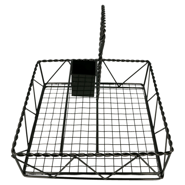 Garcia De Pou CESTA "CADDY" CUADRADA 25x25x24 CM NEGRO METAL (1 UNID.)