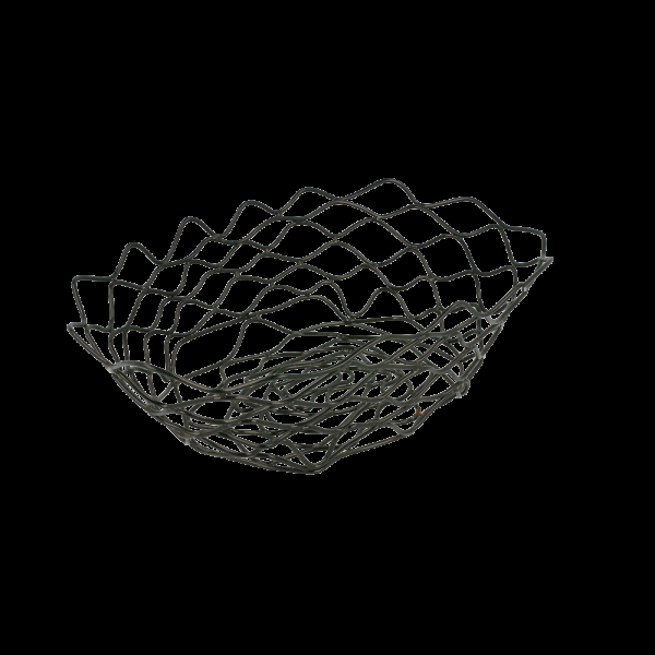 Garcia de pou CESTA OVAL 24x15 2x7 CM NEGRO ACERO (1 UNID.)
