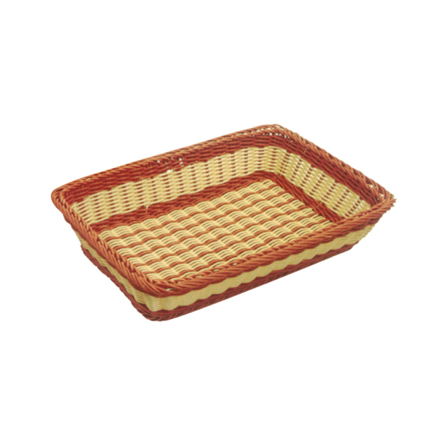 Garcia de pou CESTA PASTELERÍA SÍMIL MIMBRE 55x36x11 CM NATURAL PP (1 UNID.)