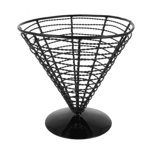 Garcia de pou CESTA PRESENTACIÓN Ø 18x17 5 CM NEGRO ACERO (1 UNID.)