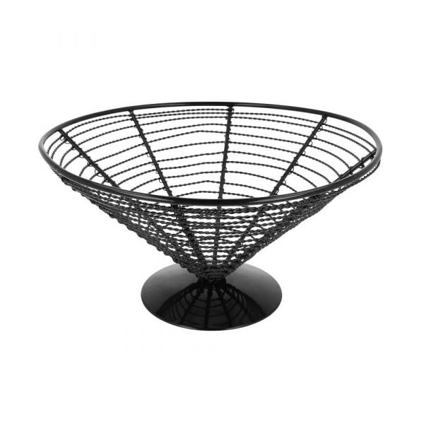 Garcia de pou CESTA PRESENTACIÓN Ø 23x12 5 CM NEGRO ACERO (1 UNID.)