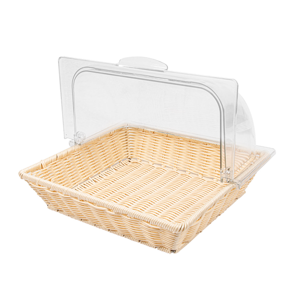 Garcia De Pou CESTA SÍMIL MIMBRE CON CÚPULA 36x33 5x26 CM BEIGE PP (1 UNID.)