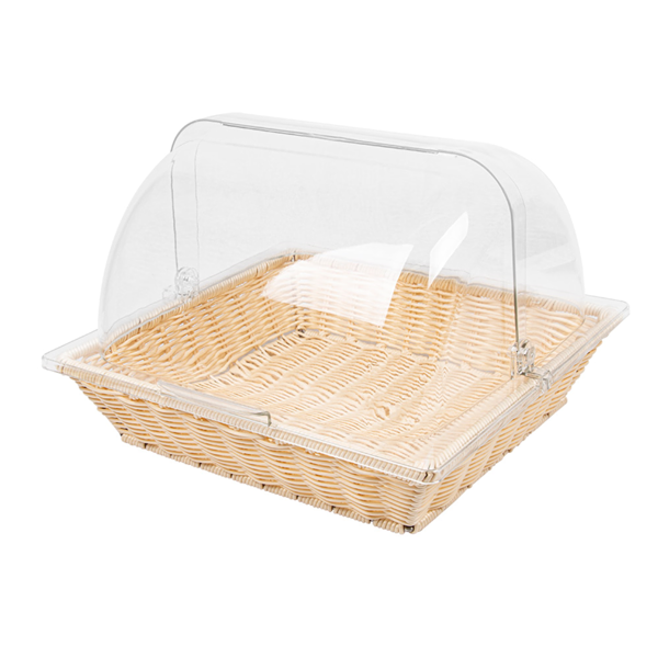 Garcia de pou CESTA SÍMIL MIMBRE CON CÚPULA 36x33 5x26 CM BEIGE PP (1 UNID.)