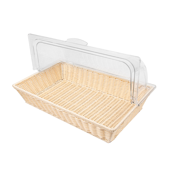 Garcia De Pou CESTA SÍMIL MIMBRE CON CÚPULA GN 1/1 BEIGE PP (1 UNID.)