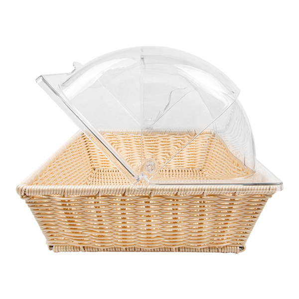 Garcia De Pou CESTA SÍMIL MIMBRE CON CÚPULA GN 1/1 BEIGE PP (1 UNID.)