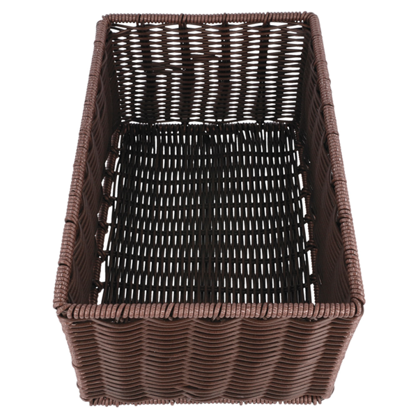 Garcia De Pou CESTA TOALLAS SÍMIL-MIMBRE 25x16x11 5 CM MARRÓN PP (1 UNID.)