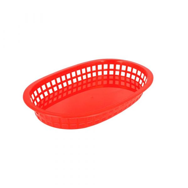 Garcia de pou CESTAS ALARGADAS 28x17 5x4 CM ROJO PP (12 UNID.)