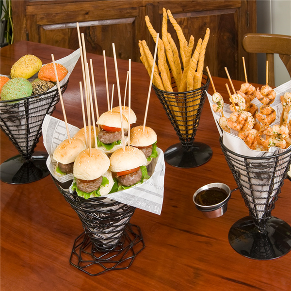 Garcia De Pou CESTAS PRESENTACIÓN Ø 12 8x22 5 CM NEGRO ACERO (1 UNID.)