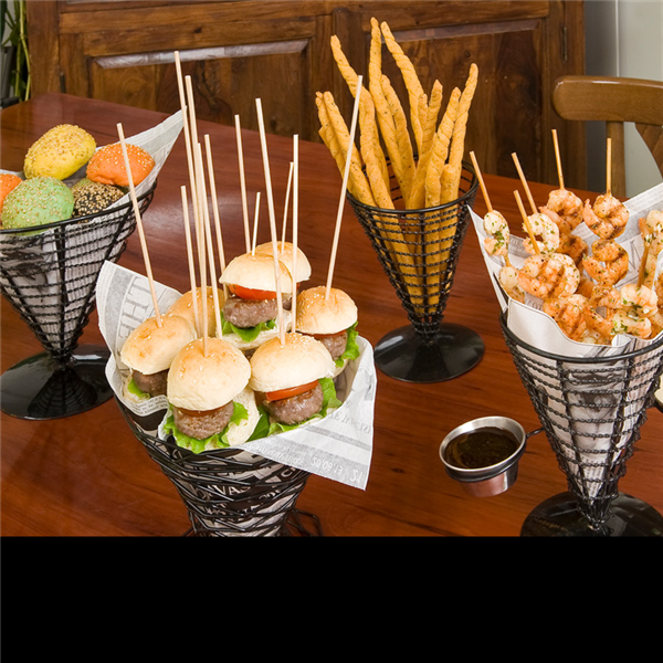 Garcia De Pou CESTAS PRESENTACIÓN Ø 12x23 CM NEGRO ACERO (1 UNID.)