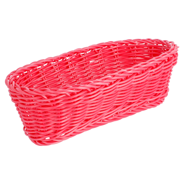 Garcia De Pou CESTAS SÍMIL MIMBRE ALARGADAS 23x9x8 CM FUCSIA PP (12 UNID.)