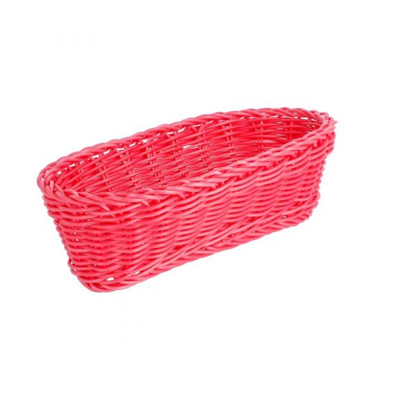Garcia de pou CESTAS SÍMIL MIMBRE ALARGADAS 23x9x8 CM FUCSIA PP (12 UNID.)