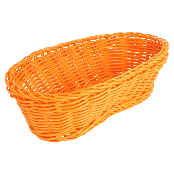 Garcia De Pou CESTAS SÍMIL MIMBRE ALARGADAS 23x9x8 CM NARANJA PP (12 UNID.)