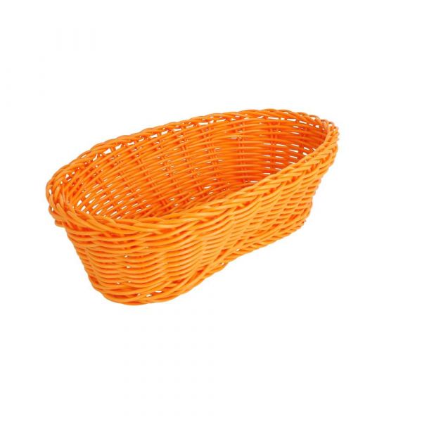 Garcia de pou CESTAS SÍMIL MIMBRE ALARGADAS 23x9x8 CM NARANJA PP (12 UNID.)