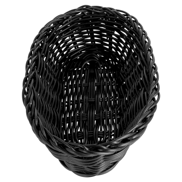 Garcia De Pou CESTAS SÍMIL MIMBRE ALARGADAS 23x9x8 CM NEGRO PP (12 UNID.)