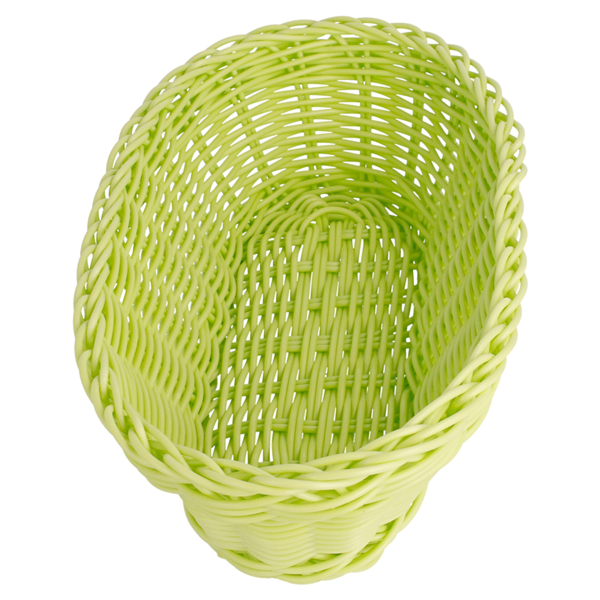 Garcia De Pou CESTAS SÍMIL MIMBRE ALARGADAS 23x9x8 CM VERDE ANÍS PP (12 UNID.)