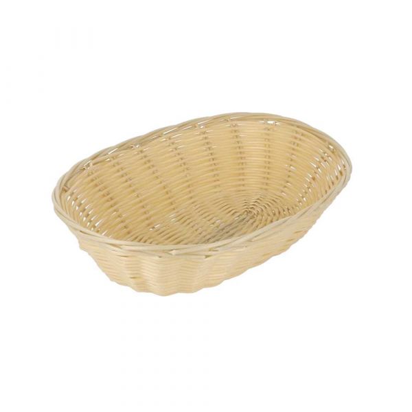 Garcia de pou CESTAS SÍMIL MIMBRE OVALES 21x17x6 CM NATURAL PP (12 UNID.)