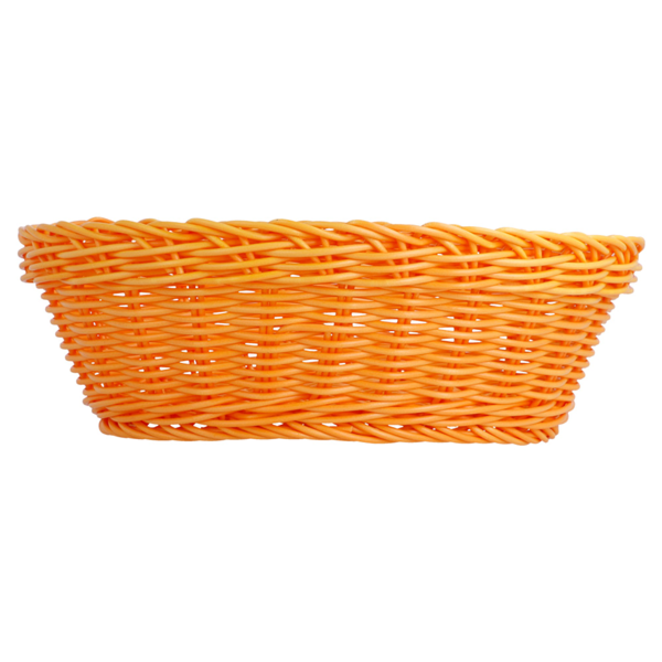 Garcia De Pou CESTAS SÍMIL MIMBRE OVALES 23x17x8 CM NARANJA PP (12 UNID.)