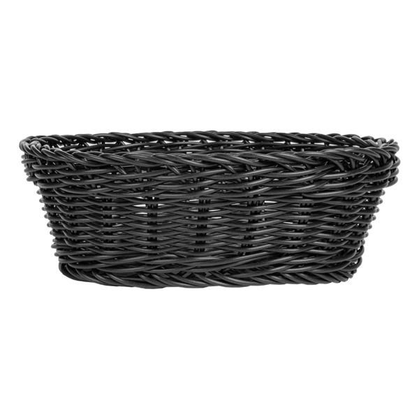 Garcia De Pou CESTAS SÍMIL MIMBRE OVALES 23x17x8 CM NEGRO PP (12 UNID.)