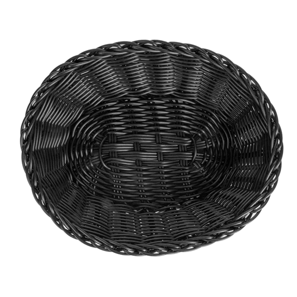 Garcia De Pou CESTAS SÍMIL MIMBRE OVALES 23x17x8 CM NEGRO PP (12 UNID.)