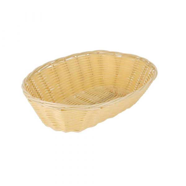 Garcia de pou CESTAS SÍMIL MIMBRE OVALES 25x16 6x7 5 CM NATURAL PP (12 UNID.)