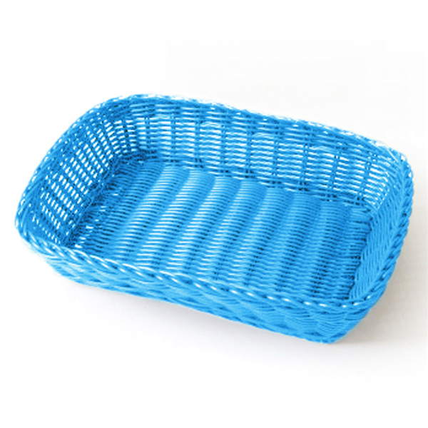 Garcia de pou CESTAS SÍMIL MIMBRE RECTANGULARES 30x22x7 CM AZUL TURQUESA PP (12 UNID.)