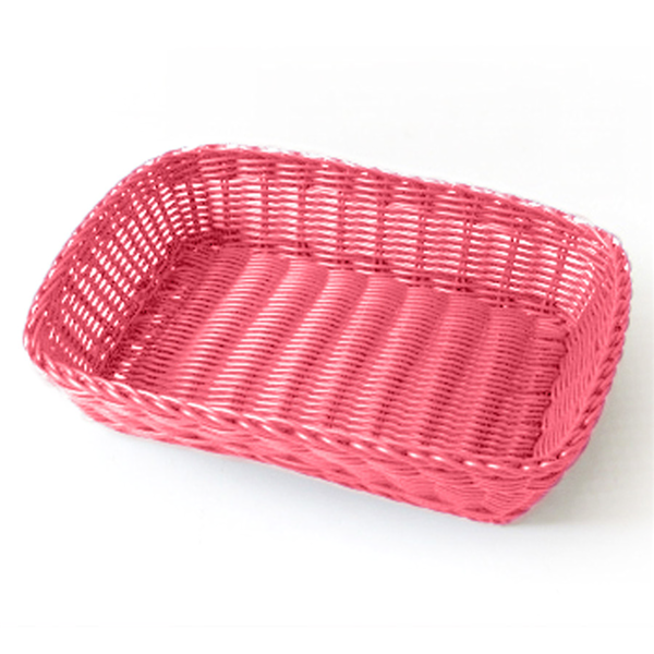 Garcia de pou CESTAS SÍMIL MIMBRE RECTANGULARES 30x22x7 CM FUCSIA PP (12 UNID.)
