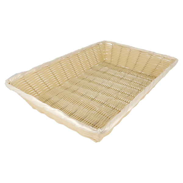 Garcia De Pou CESTAS SÍMIL MIMBRE RECTANGULARES 41x28 7x8 CM NATURAL PP (12 UNID.)