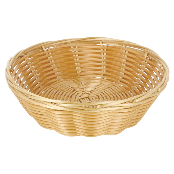 Garcia De Pou CESTAS SÍMIL MIMBRE REDONDAS Ø 18x5 CM NATURAL PP (12 UNID.)