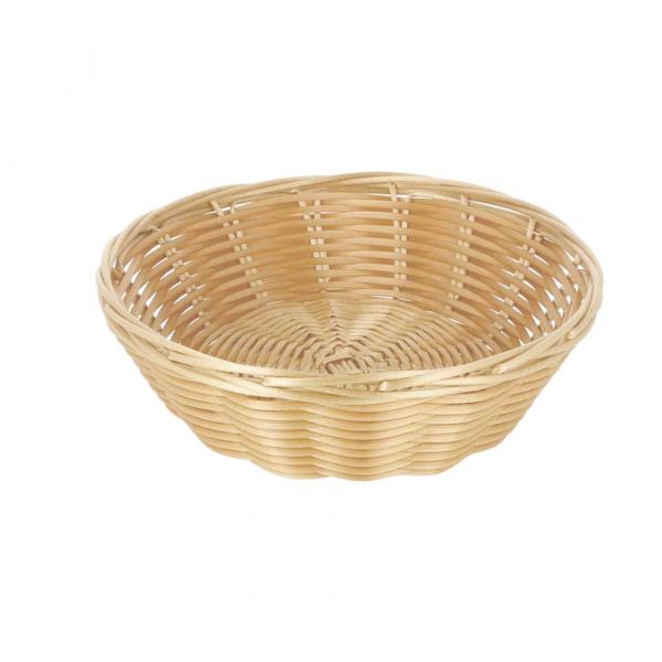 Garcia de pou CESTAS SÍMIL MIMBRE REDONDAS Ø 18x5 CM NATURAL PP (12 UNID.)