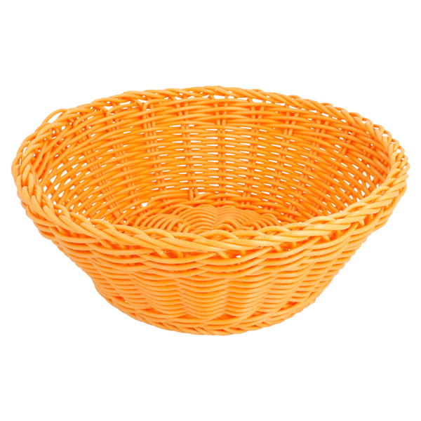 Garcia De Pou CESTAS SÍMIL MIMBRE REDONDAS Ø 20x8 CM NARANJA PP (12 UNID.)