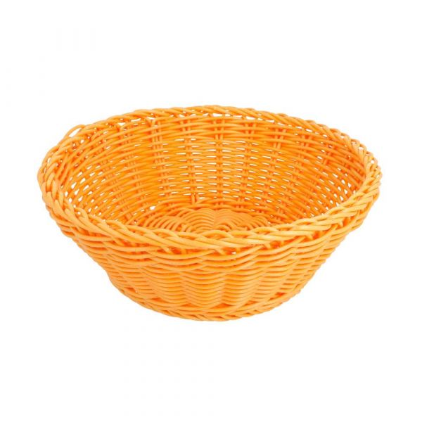 Garcia de pou CESTAS SÍMIL MIMBRE REDONDAS Ø 20x8 CM NARANJA PP (12 UNID.)