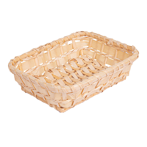 Garcia de pou CESTO RECTANGULAR SÍMIL MIMBRE 18x14x5 CM NATURAL PP (1 UNID.)